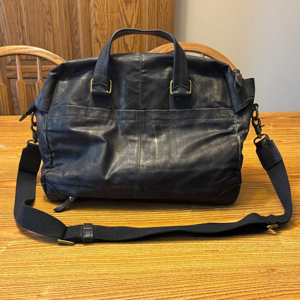 FRYE Scout waxed canvas overnighter tote bag - Picture 3 of 5